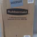Rubbermaid Undercounter Small Trash Can, 2 Pack Blue and Black for Recycling/Waste, 9.4-Gallon, Fits under Sink/Desk/Cabinet for use in Kitchen/Bathroom/Office