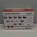 Homemate Heated Blanket Electric Throw - 50"x60" Heating Blanket Throw 1/2/4/6/8 Hours Auto-Off 10 Heat Levels Over-Heat Protection Soft Flannel Sherpa Heater ETL Certification (01 - Light Grey (Striped))