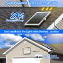 Solar Flood Lights Outdoor Waterproof - 5000 Lumen Dual-color LED Lights Dawn to Dusk,Heavy Duty Aluminum Exterior Security Light with Remote Control,Bright Spot Light for Outside Wall, Patio, Yard