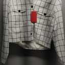 HUGO Women's Big Check Patch Pocket Jacket, 8