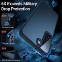 TORRAS Shockproof Galaxy S22 Case, [Military Grade Drop Tested] Translucent Matte Hard Back & Soft Edge Slim Protective for Samsung S22 Case Guardian Series, Black