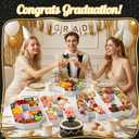Grad Charcuterie Letters Fillable, 13.78'' White Grad Cardboard for Charcuterie, Graduation Letter Tray with Doctoral Cap for Chocolate Flowers Cupcakes Box, Class of 2026 Graduation Decorations