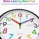 Kids Wall Clock, 8 Inch Small Modern Wall Clocks Battery Operated, Silent Non-Ticking Analog Classic for Office, Home, Bathroom, Kitchen, Bedroom, School