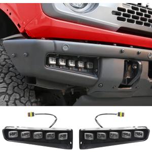 Mabett Fog Lights Assemblies Compatible with Ford Bronco 2021 2022 2023 2024, Daytime Running Lights for Bronco Accessories 2/4-Door (10-Lights)