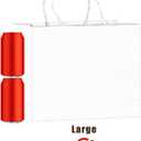 qiqee 24 Colors Large Gift Bag with Handles Bulk 24PCS Paper Party Bags 13"x4.5"x10" Multiple Uses (32x11x25cm, Wide Large)