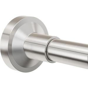 Shower Curtain Rod 32-47 Inches Adjustable, Non-Slip Spring Tension Shower Rod for Bathroom, Window, Room Divider, Brush Nickel
