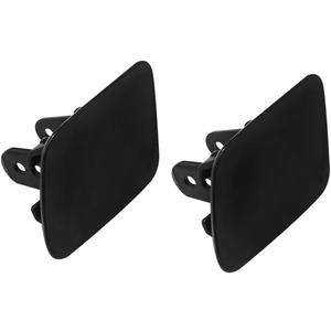 Car Washer Nozzle Cover Headlight Washer Cover Cap Driver & Passenger Side for BMW X5 E70 2007-2012 51657199141 51657199142 Black 1Pair