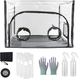 ACover Large Still Air Box Mushroom, Mushroom Grow Bag Kit Mycology Fume Hood Propagation Stations Grow Kit Monotub Kit Mushroom Planting Bag Tent for Spores Horticulture Supplies,31.5x 20.5x 20.5inch