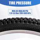 2 Pack 24" x 1.95" Mountain Bike Tire Set, 24 inch Folding Replacement Puncture-Resistant Bicycle Tires with 24 x 1.75-2.125 inch Bike Tubes and Repair Tool Kit for Mountain Bike, Off-Road Bike