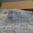 8x10 Area Rugs for Living RoomLarge Machine Washable Area Rug with Non Slip Backing Non Shedding Abstract Stain Resistant Carpet for Bedroom Dining Room Nursery Home Office - Blue