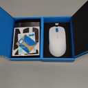 Lamzu Atlantis OG V2 Pro Wireless Gaming Mouse, Ultra Lightweight 57g, 26000 DPI, Symmetrical, Mechanical Switch, Silver TTC Encoder, PAW3395 Sensor, MCU Nordic 52840-Polar White