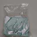 Saodimallsu Women High Waisted 2 Piece Bikini Set Bandeau Ruffle Swimsuit Top Striped Bathing Suits (X-Large, Grass Green)