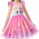 LQSZ Toddler Tutu Dress Unicorn Girls Fluffy Summer Dresses Party Tulle Sundress School for Kids 2-3Y