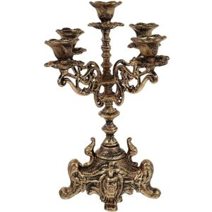 Metal Candle Holder 5 Arms Candle Stand for Christmas Wedding Centerpiece Holiday Party Candelabra Decoration 12 inch