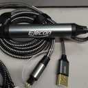 Elecan Unidirectional Optical Male to 3.5mm AUX Female Audio Converter Cable 5 Ft, 192kHz DAC SPDIF/Toslink Digital to Analog Adapter for TV/PS4/DVD to Sound Bar Headphone+Ties & AUX to 2 RCA Adapter