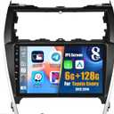 6+128G Radio for Toyota Camry 2012-2014 Android 15 Stereo Upgrade 8 Core 10.1'' Touch Screen CarPlay Android Auto, AHD Backup Camera, GPS Navigation