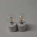 JHY DESIGN Set of 2 White Table Lamp Battery Powered 7" Tall Cordless Lamp Light with Edison Style Bulb Battery Operated Great for Living Room Bedroom Weddings Parties Patio Events