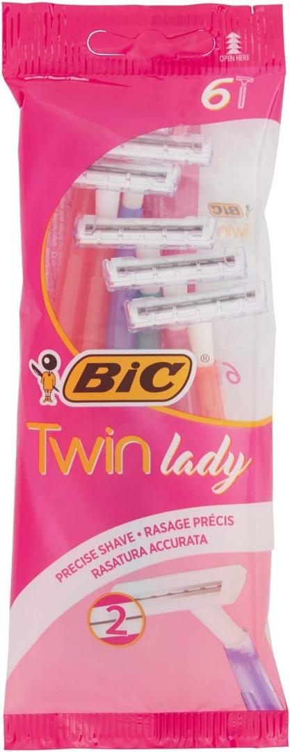 BIC Twin Lady Satin 6 Pieces USA and Jet