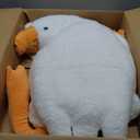 Srutirbo Giant White Goose Plush-63 in Soft Furry Swan Stuffed Animal Pillow,Huge Goose Plush Hugging Pillow Gifts for Every Age (63 in)