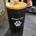 Dog Treat Container Airtight Set of 2 - 9x5 & 7x4 inch Ceramic Dog Treat Jars for Kitchen Counter with Airtight Lids - 11 Cup Capacity Pet Treat Container Set - Doggie Cookie Jar - Big Treats Canister