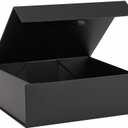 Black Gift Box Large 13.5x11.8x4.7 Inches, Black Gift Boxes for Presents with Magnetic Closure Lid, Luxury Gift Box Rectangle Collapsible Boxes for Gift Packaging