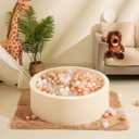 Realhaha Ball Pit Balls 100 Play Balls Plastic Balls for Baby Girls Toddlers Kids Play Tent Pool Playhouse Playpen Party Decoration 2.2 2.36 2.75 Inch (Brown)