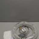 Modern Crystal Chandelier Dimmable LED 15.7" Ring Pendant Light Adjustable Round Chrome Crystal Chandelier Light Fixtures for Dining Room Living Room