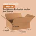 BOX USA Shipping Boxes Flat 18"L x 14"W x 6"H 25-Pack - Corrugated Cardboard Box for Moving, Mailing, Packing, Packaging and Storage