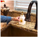 Home Seasonal Soap/Lotion Dispenser Gift Set with 7 Interchangeable Magnetic Holiday Attachments, Refillable for Bathroom & Kitchen, Gold