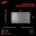 A-Premium Engine Coolant Radiator Compatible with Nissan Altima 2007 2008 2009 2010 2011 2012 2013 2014 2015 2016 2017 2018, Maxima 2009-2019, 2.5L 3.5L, Automatic Transmission