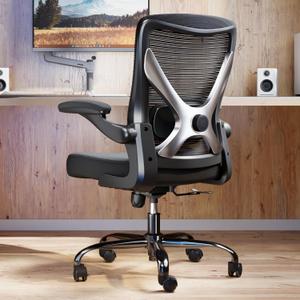 Ergonomic Office Chair - X-Shaped Computer Desk Chairs Comfy, Mesh High-Back Gaming Chair with Adjustable Lumbar Support, Executive Task Chair for Adults, Comfortable for Long Hours (Black)