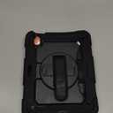 SEYMAC Case for iPad Air 11 Inch M4 / M3 / M2 (2026/2025 / 2024), Heavy Duty Shockproof Protective Case with Screen Protector, 360 Rotating Stand and Hand/Shoulder Strap, Black