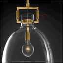 All Copper Pendant Light Kitchen Light Fixtures Ceiling Creative Industrial Glass Chandelier Glass Single Head Bedside Chandelier Bedroom Living Room Decoration Hanging Lamp(Style b,Warm Light) (STYL