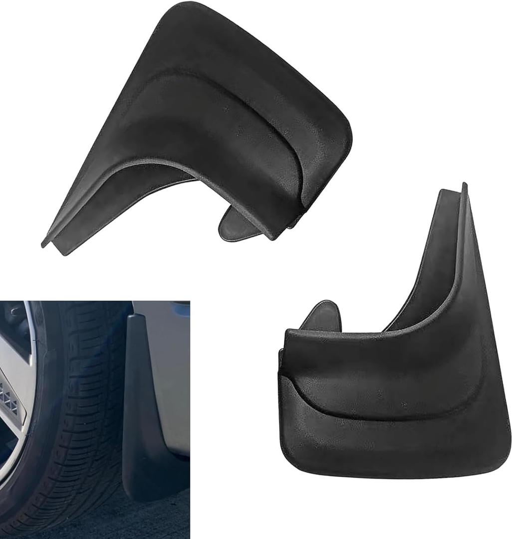 2 PCS Car Mud Flaps, Splash-Proof Mud Splash Guards Tire Protector, Front and Rear Mudguard Replacement, Universal for Most Sedans (Black #S)