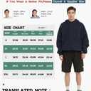 FAIABLE Hoodies for Men Oversized Half Zip Pullover Fleece Sweatshirts Heavyweight Sweater Hoodies Fall Winter Fashion Outfits Streetwear Clothes, Navy XL