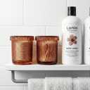 2 Pack Qtip Holder - Apothecary Jars with Lids, Bathroom Organizers and Storage Canister for Cotton Balls,Swabs,Floss Picks,Hair Ties,Clear Glass Vintage Bathroom Decor Jar Set (Brown)
