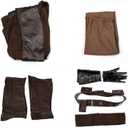CosFantasy Mens Tunic Costume Knight Tunic Uniform Full Sets Suits Halloween Cosplay Outfit (Brown, M)