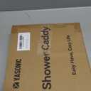 YASONIC Shower Caddy Corner, 3-Pack Adhesive Rustproof Stainless Steel Shower Shelves with Soap Holder, No Drilling Shower Organizer Corner for Dorm, Renters Bathroom, Black