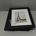 8x10 Picture Frame Set of 4, Made of Real Glass and Black Wooden Frame, 8 by 10 Photo for Wall or Tabletop - Display Picture 5x7 with Mat or 8x10 Without Mat