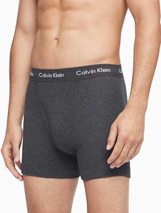 Calvin Klein Men's Cotton Classics 4-Pack Boxer Brief, Black, Grey, Navy, L