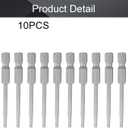 2 x Utoolmart H2.5 Magnetic Hex Head Screwdriver Bits, 1/4 Inch Hex Shank 65mm Length S2 Power Tools 10Pcs