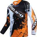 Mountain Bike Jersey for Men, Long Sleeve Dirt Bicycle Shirt for Motorcycle Motocross BMX Moto Mx ATV Riding Off Road (11o)