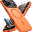 JUESHITUO Magnetic for iPhone 17 Pro Max Case: Upgraded [Full Camera Protection], with [1X Screen Protector] [Camera Button], 6.9" Case for iPhone 17 Pro Max, Orange