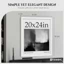 20x24 Picture Frame, White Wood, 4 Pack, Wall Mounting Display
