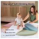 Tiny Land Soft Foam Climbing Blocks for Toddlers, 6-Piece Baby Foam Climbing Blocks, Indoor Playground Climbing Toys, Ideal Gift for Kids Activity Crawling and Sliding Foam Play Set (Morandi)