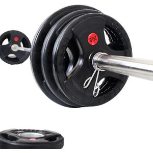 Signature Fitness Cast Iron Olympic 2-Inch Weight Plates Including 7FT Olympic Barbell, 130-Pound, 300-Pound or 325-Pound Set, Multiple Packages