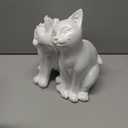 Cat Statues Home Decor Cat-Figurines - Shelf Decor 8.5 x 8 x 10.5 in Gifts for Cats Lovers Collectible Figurines Kitten Couple Sculptures for Indoor Office Table Library Decoration Newman House Studio