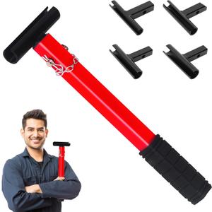 CZA Door Hinge Adjustment Tool, Professional 4 in 1 Hinge Gap Adjusting Wrench Kit for Cabinet Doors and Furniture Assembly, Heavy Duty Painted Steel Hinge Bender Wrench with Rubber Grip