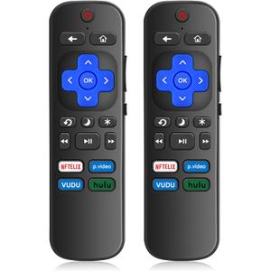 (Pack of 2) Replaced Remote Control Only for Roku TV Compatible with TCL Roku/for Hisense Roku/for Insignia Roku/for Onn Roku TV/for Philips Roku Smart TVs (Not for Roku Stick and Box)