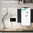 Smart Outlet,Energy Monitoring,Need Zigbee Hub,Black